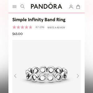 Pandora Infinity Ring